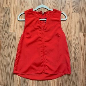 Orange Red Sleeveless Top